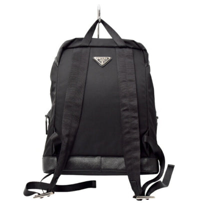 Prada Tessuto, Black, Canvas, backpack