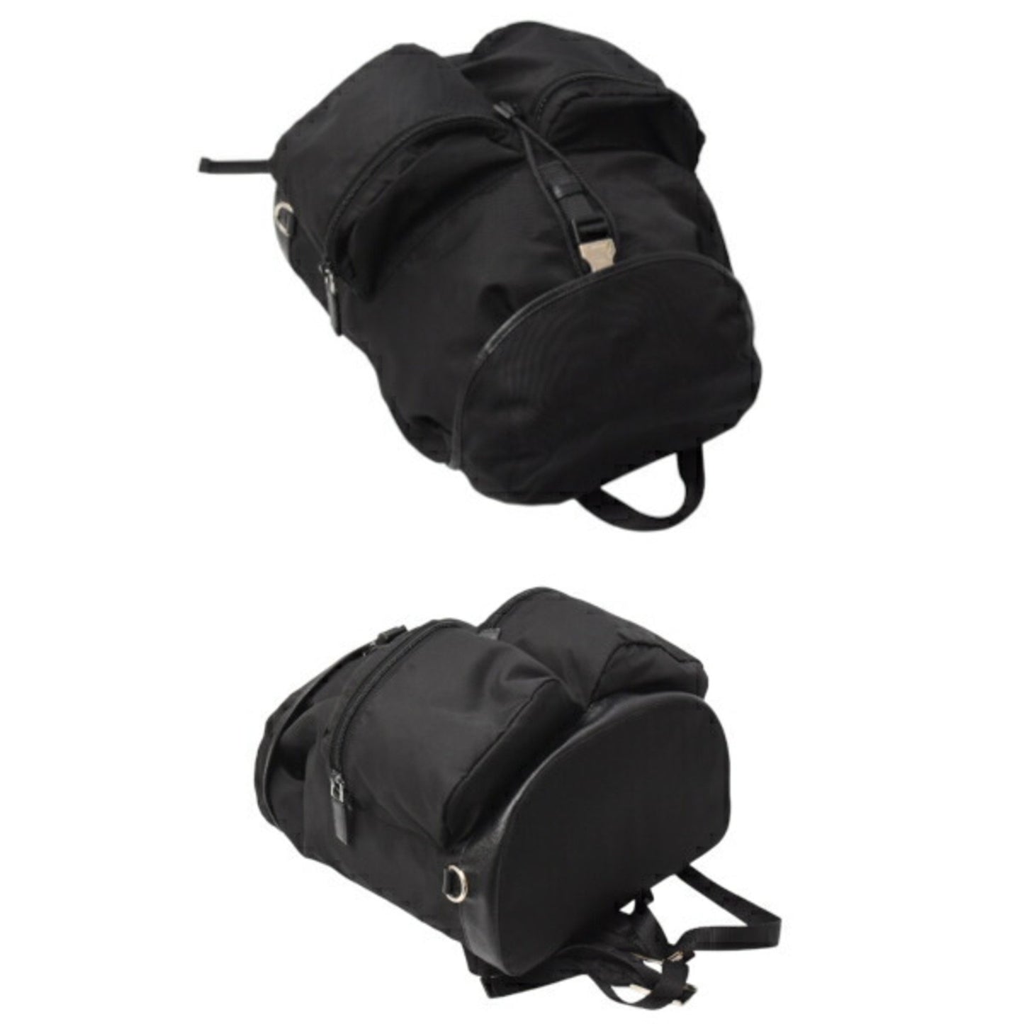 Prada Tessuto, Black, Canvas, backpack