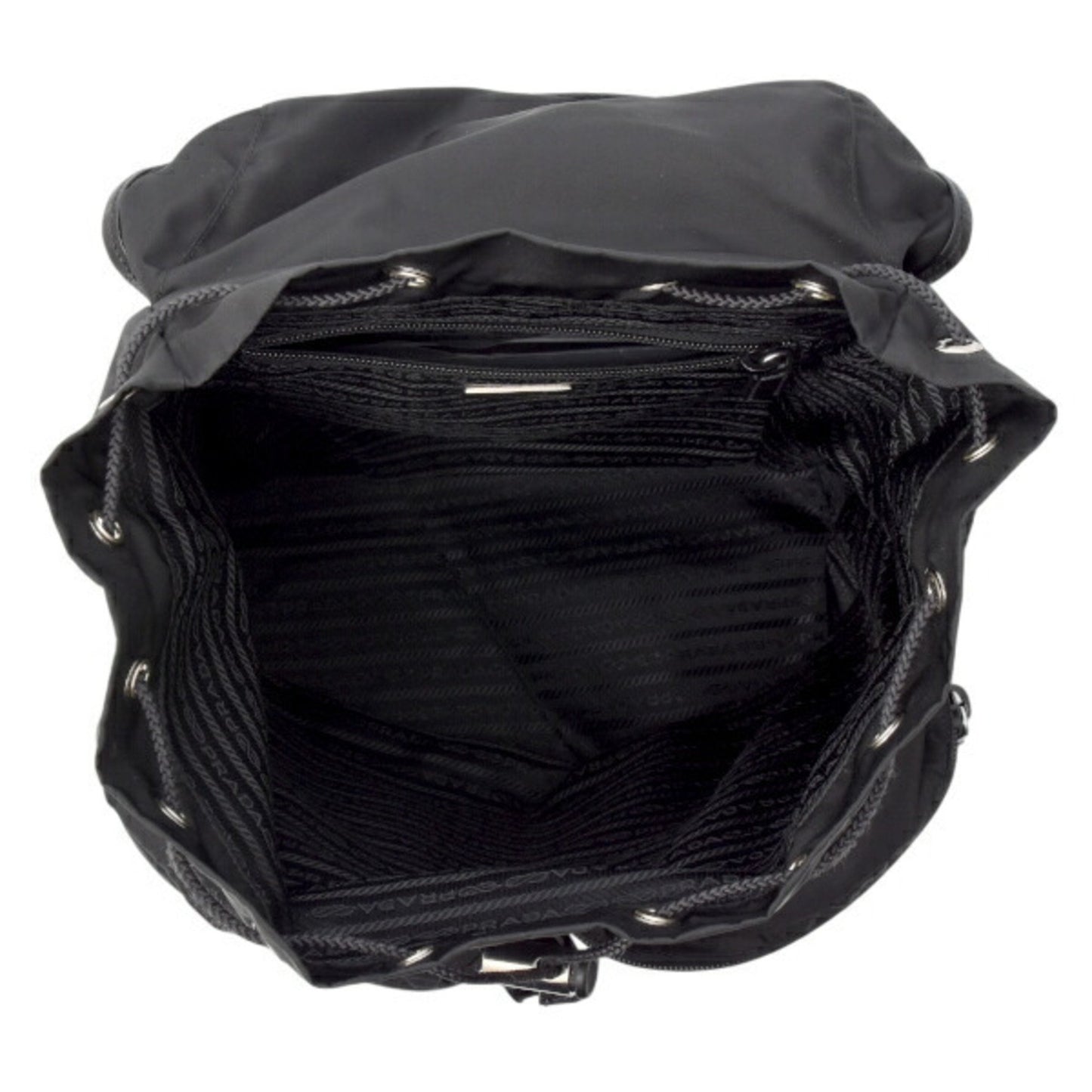 Prada Tessuto, Black, Canvas, backpack