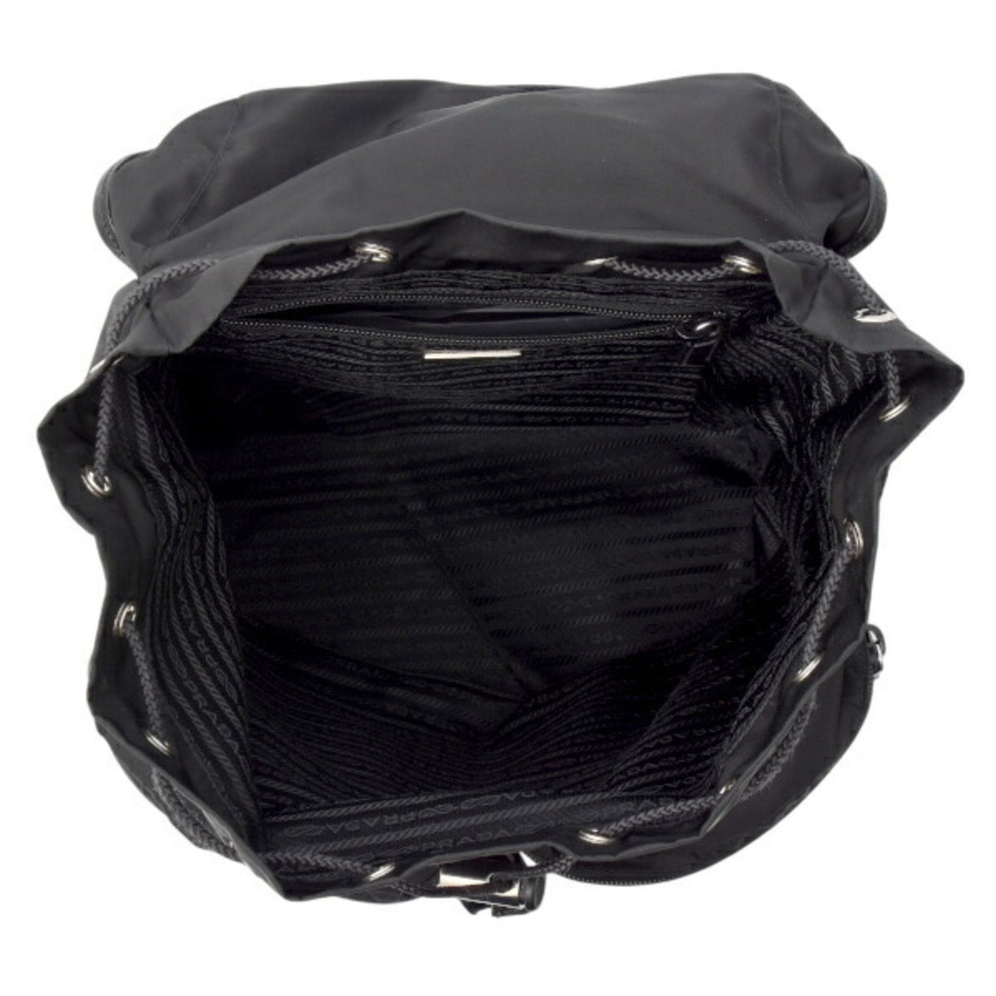 Prada Tessuto, Black, Canvas, backpack