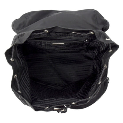 Prada Tessuto, Black, Canvas, backpack