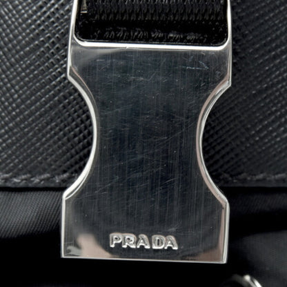 Prada Tessuto, Black, Canvas, backpack