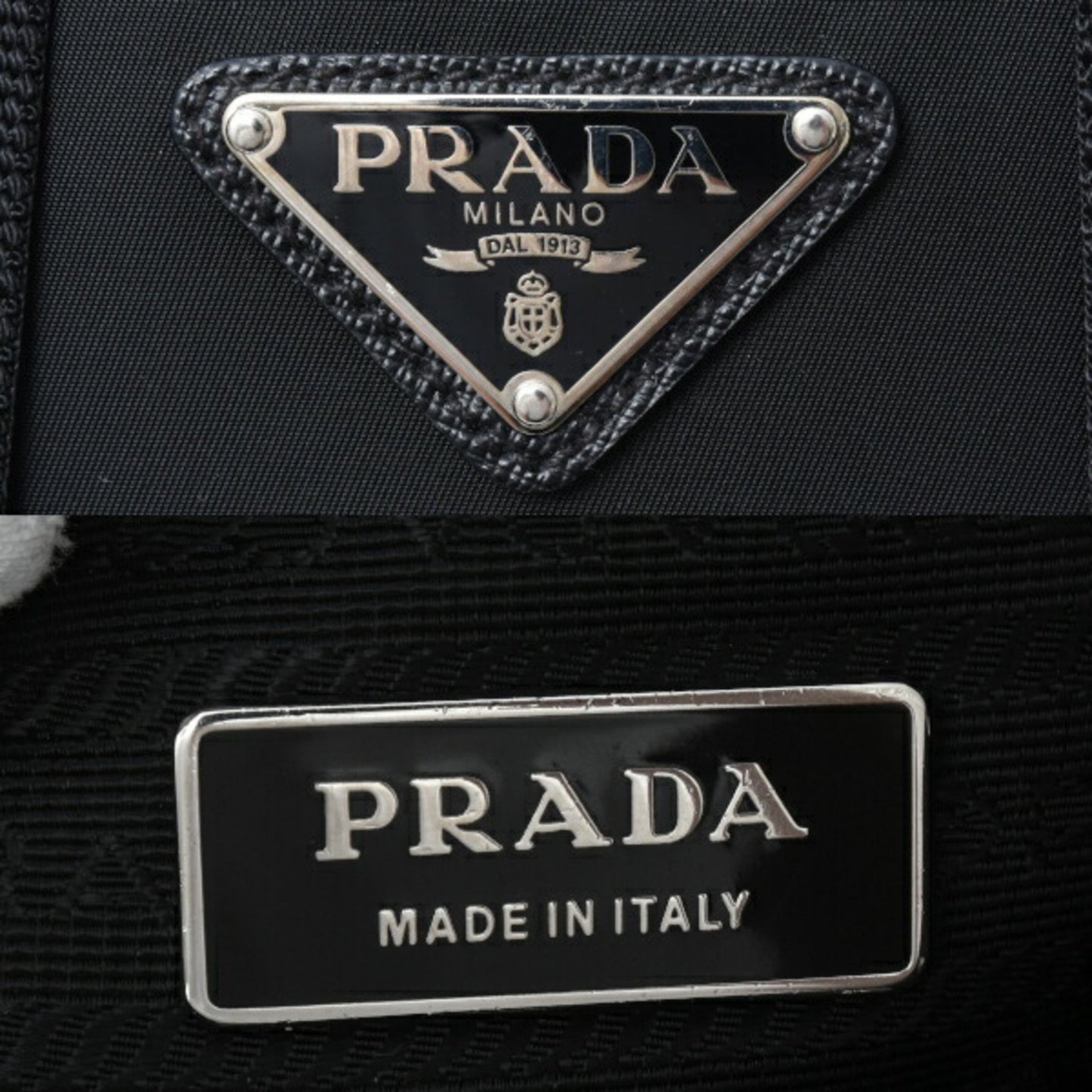 Prada Tessuto, Black, Canvas, backpack