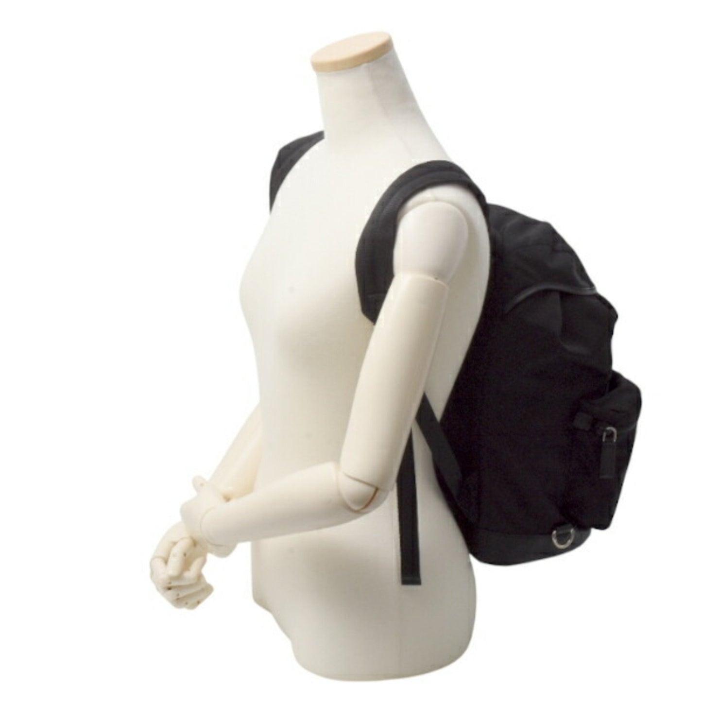 Prada Tessuto, Black, Canvas, backpack