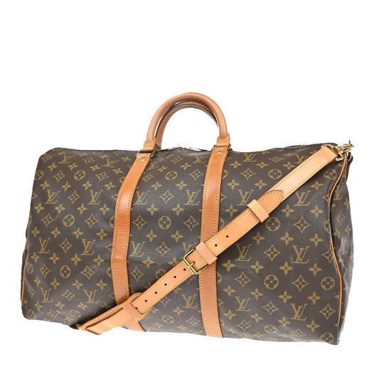 Louis Vuitton Keepall Bandouliere 50, Brown, Canvas, travel