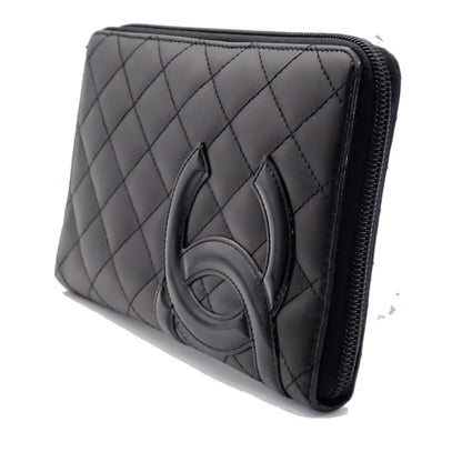 Chanel Cambon, Black, Leather, wallet