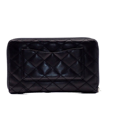 Chanel Cambon, Black, Leather, wallet