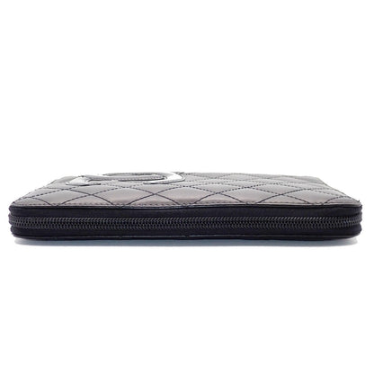 Chanel Cambon, Black, Leather, wallet