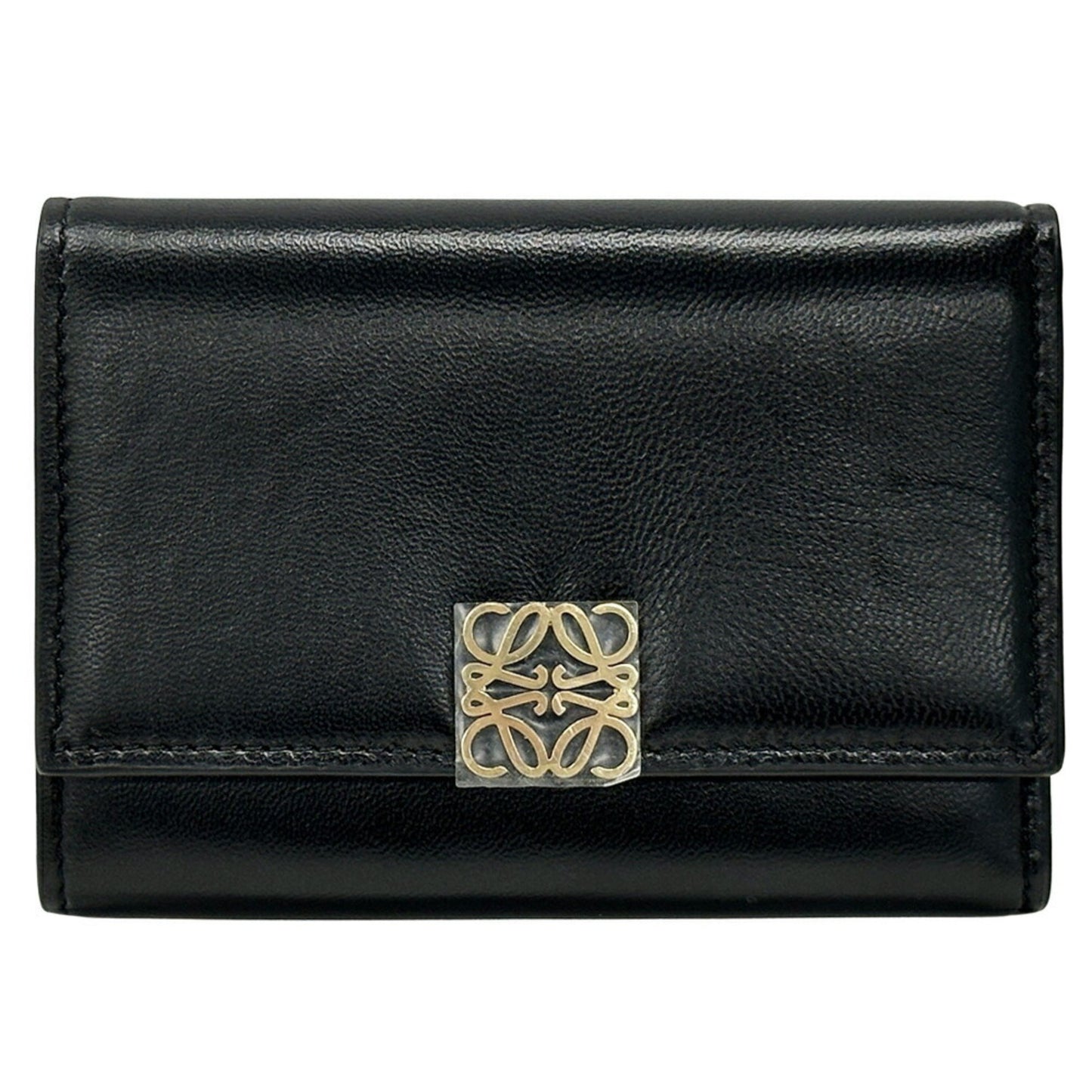 Loewe Anagram, Black, Leather, wallet
