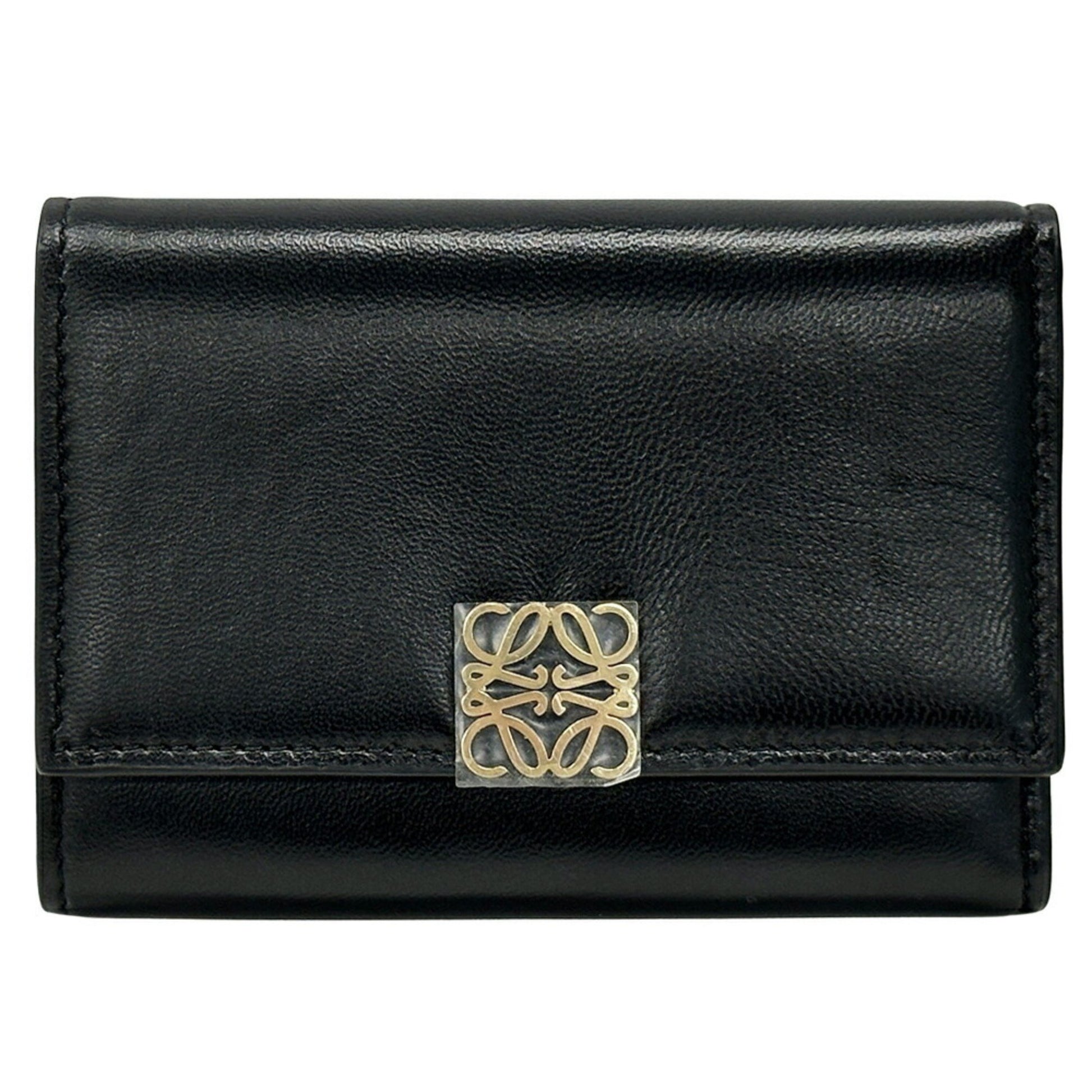 Loewe Anagram, Black, Leather, wallet