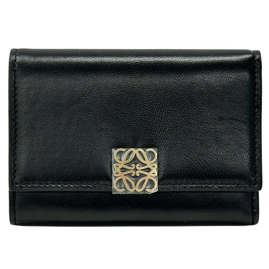 Loewe Anagram, Black, Leather, wallet