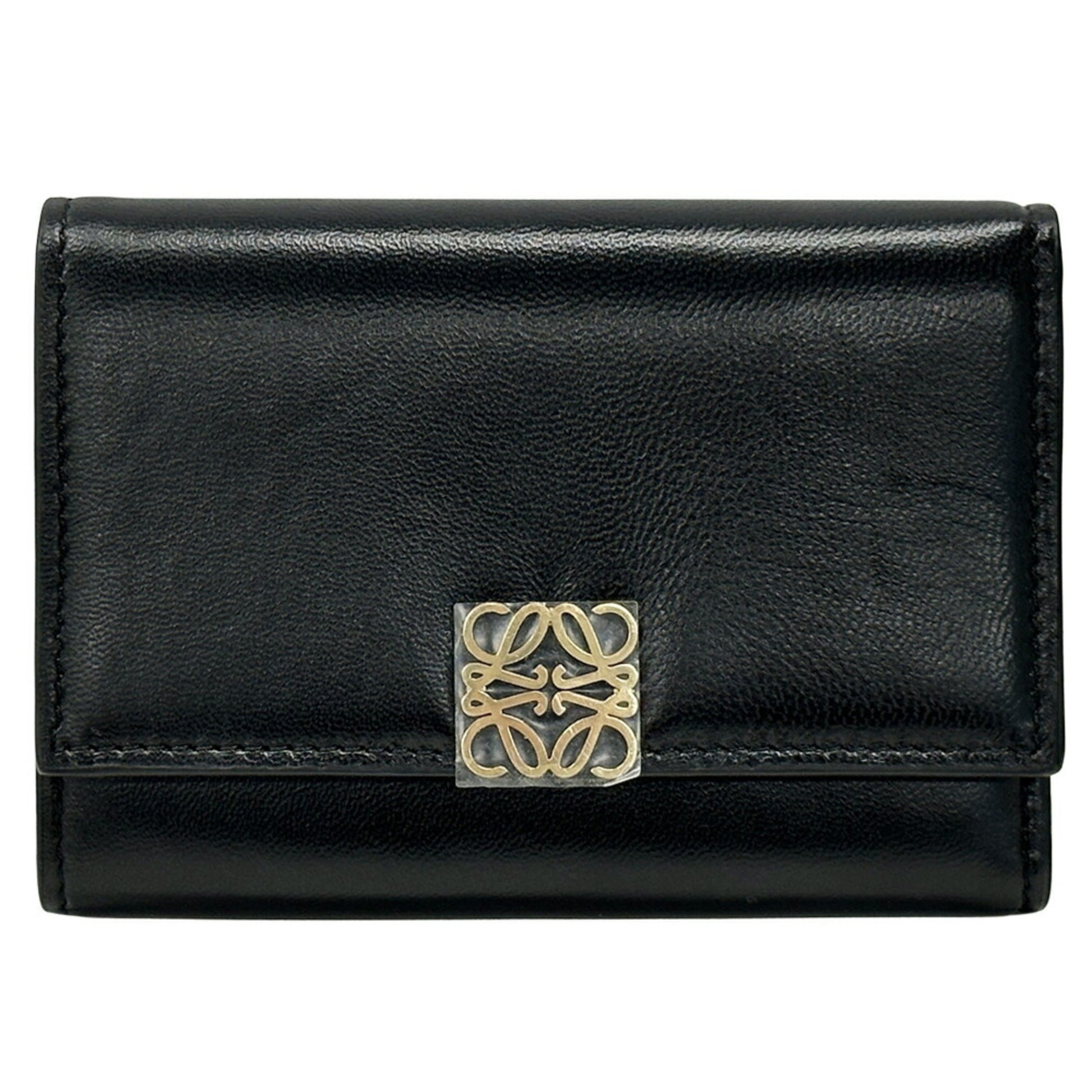Loewe Anagram, Black, Leather, wallet