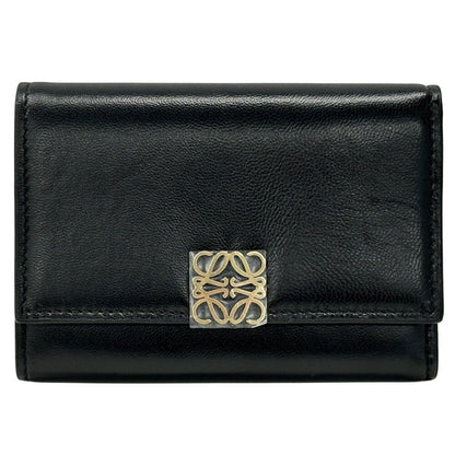 Loewe Anagram, Black, Leather, wallet