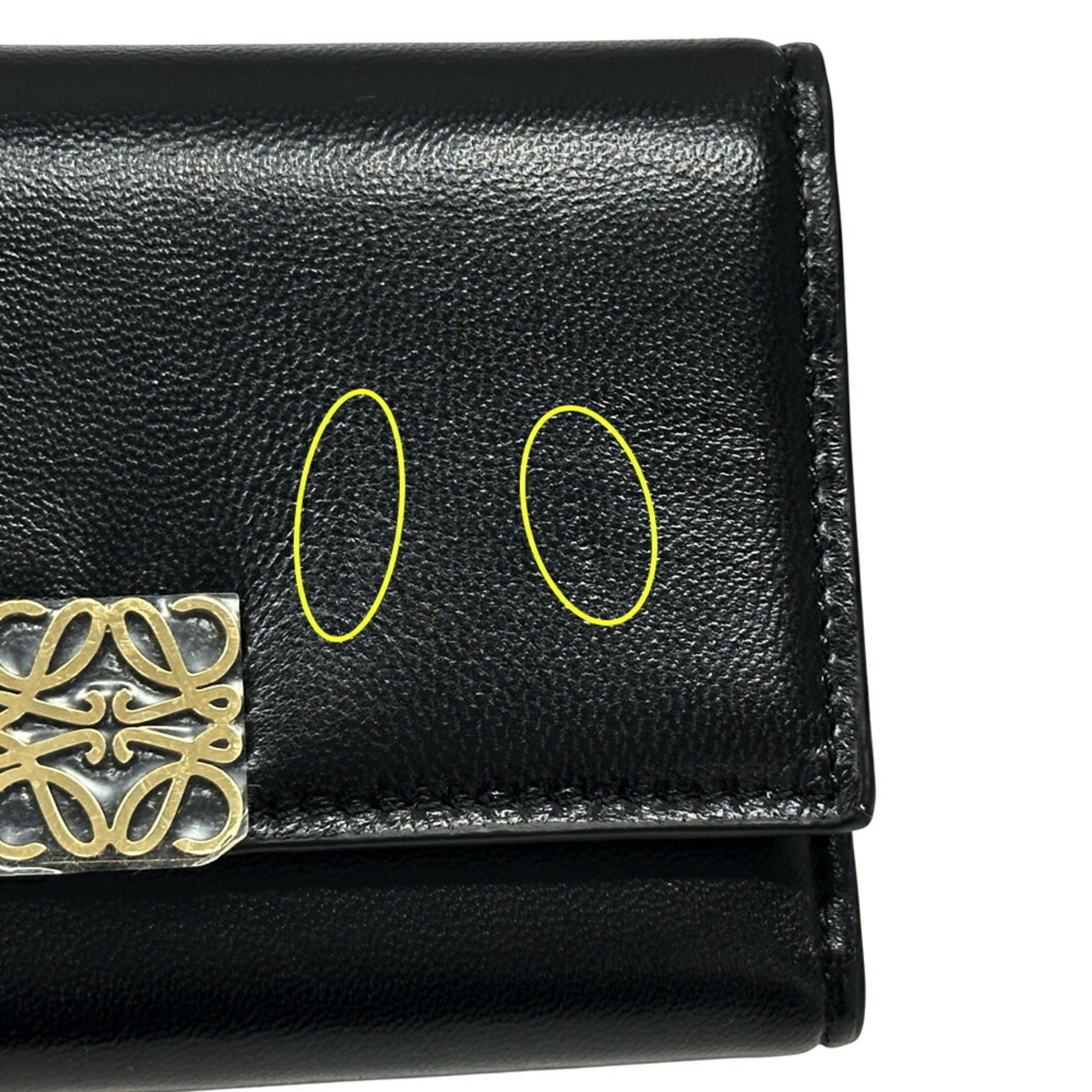 Loewe Anagram, Black, Leather, wallet