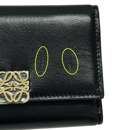 Loewe Anagram, Black, Leather, wallet