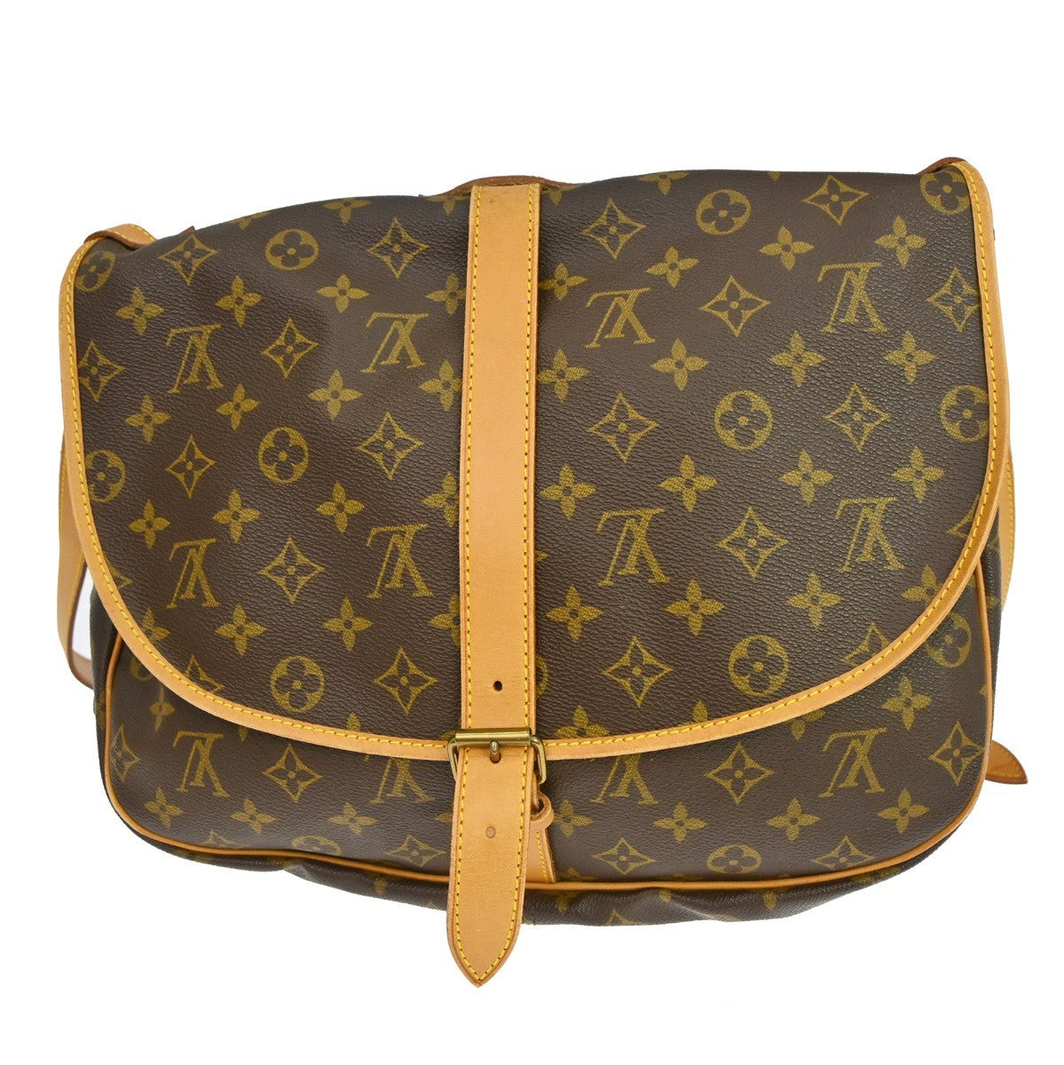 Louis Vuitton Saumur Monogram, Brown, Canvas, Shoulder Bag
