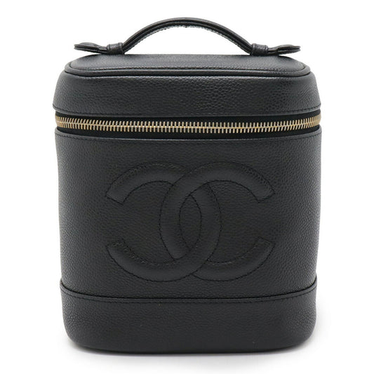 Chanel Vanity, Black, Leather, clutch