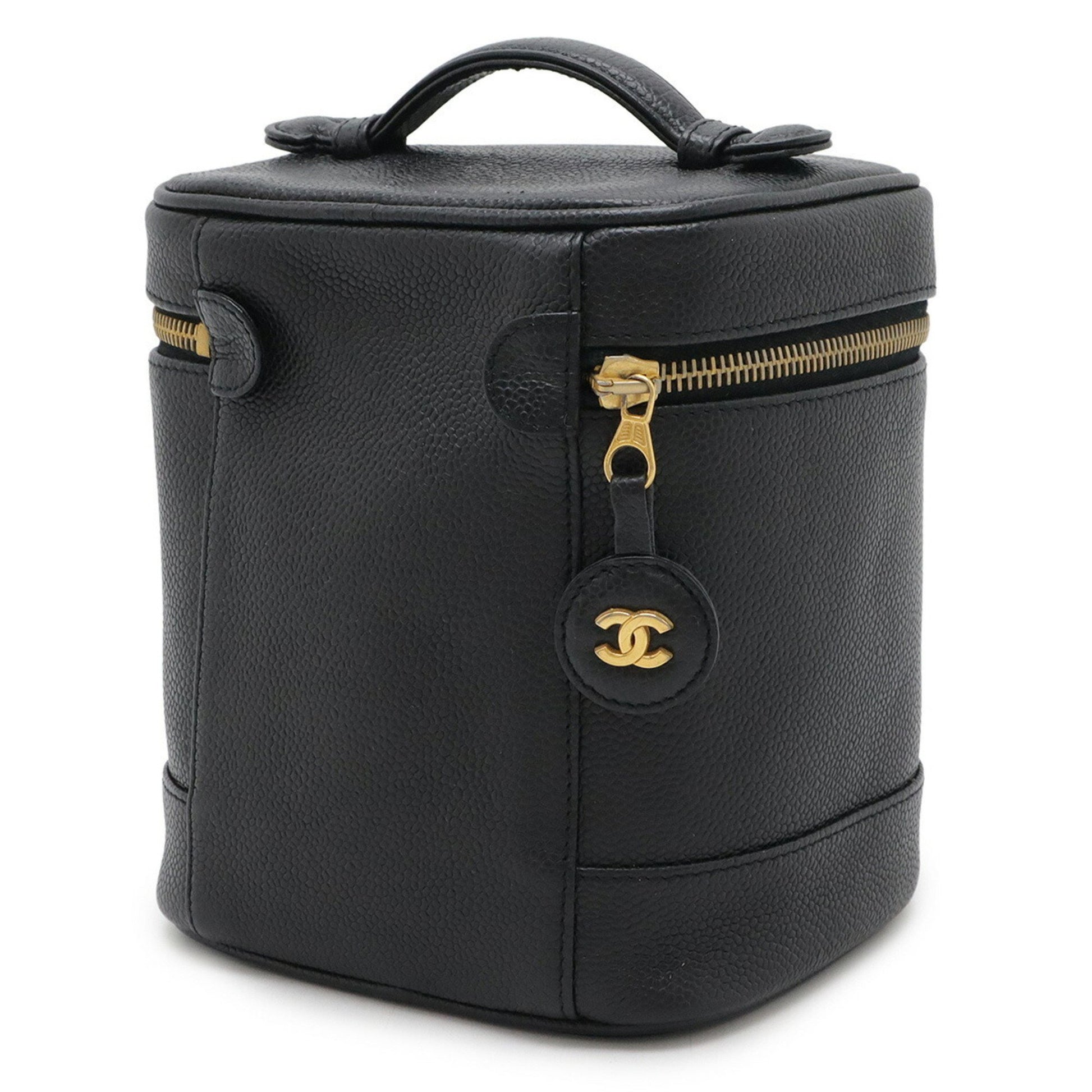 Chanel Vanity, Black, Leather, clutch