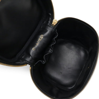 Chanel Vanity, Black, Leather, clutch