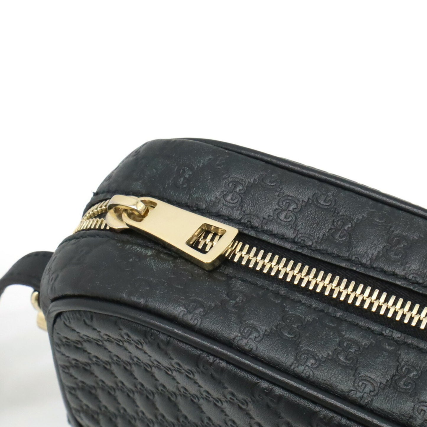 Gucci Micro guccissima, Black, Leather, shoulder
