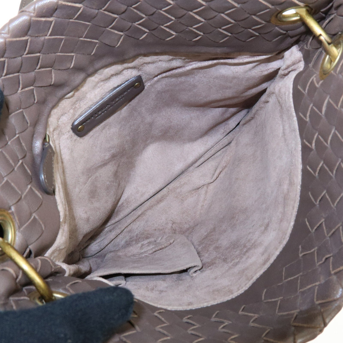 Bottega Veneta Shoulder Intrecciato Nappa, Brown, Leather, Shoulder Bag