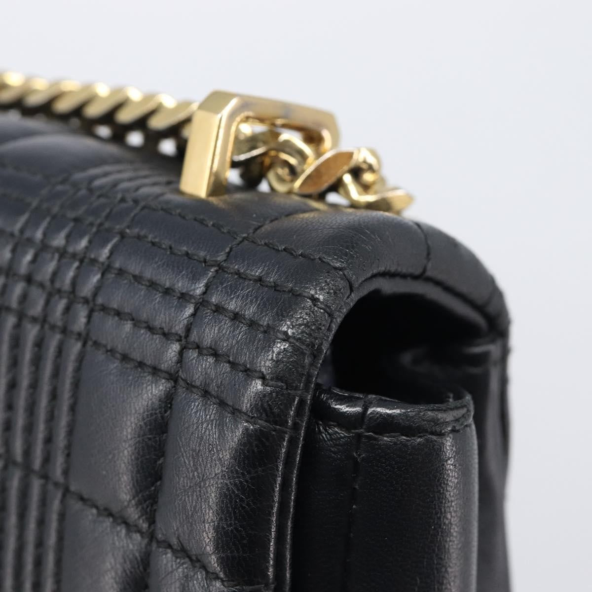 Burberry Lola Wallet on Chain Quilted Leather, Black, Leather, Crossbody Bag