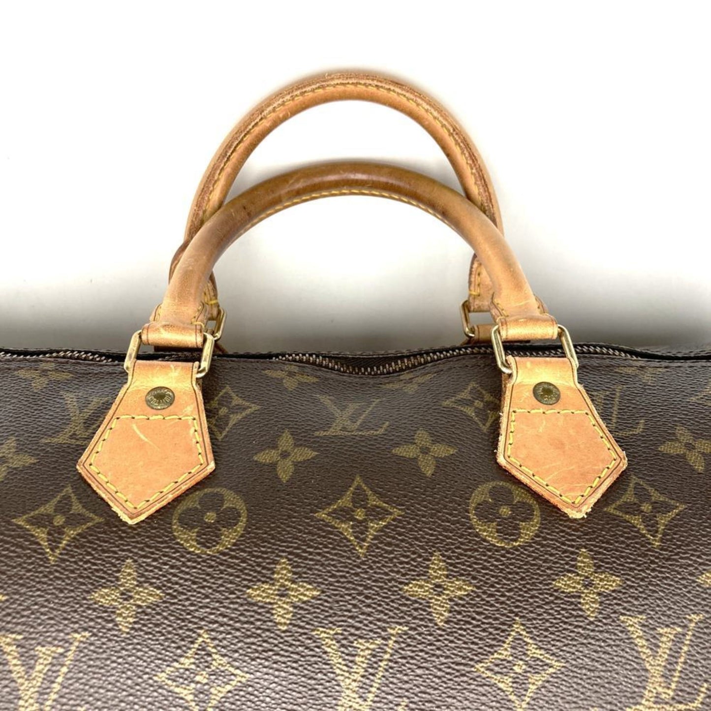 Louis Vuitton Speedy 40, Brown, Canvas, travel