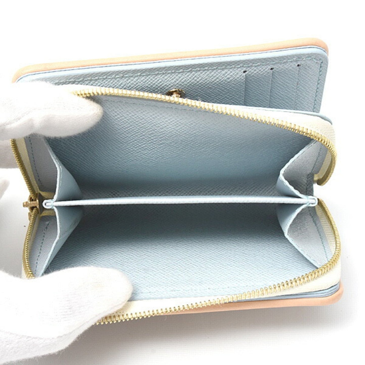 Louis Vuitton Lou, White, Canvas, wallet