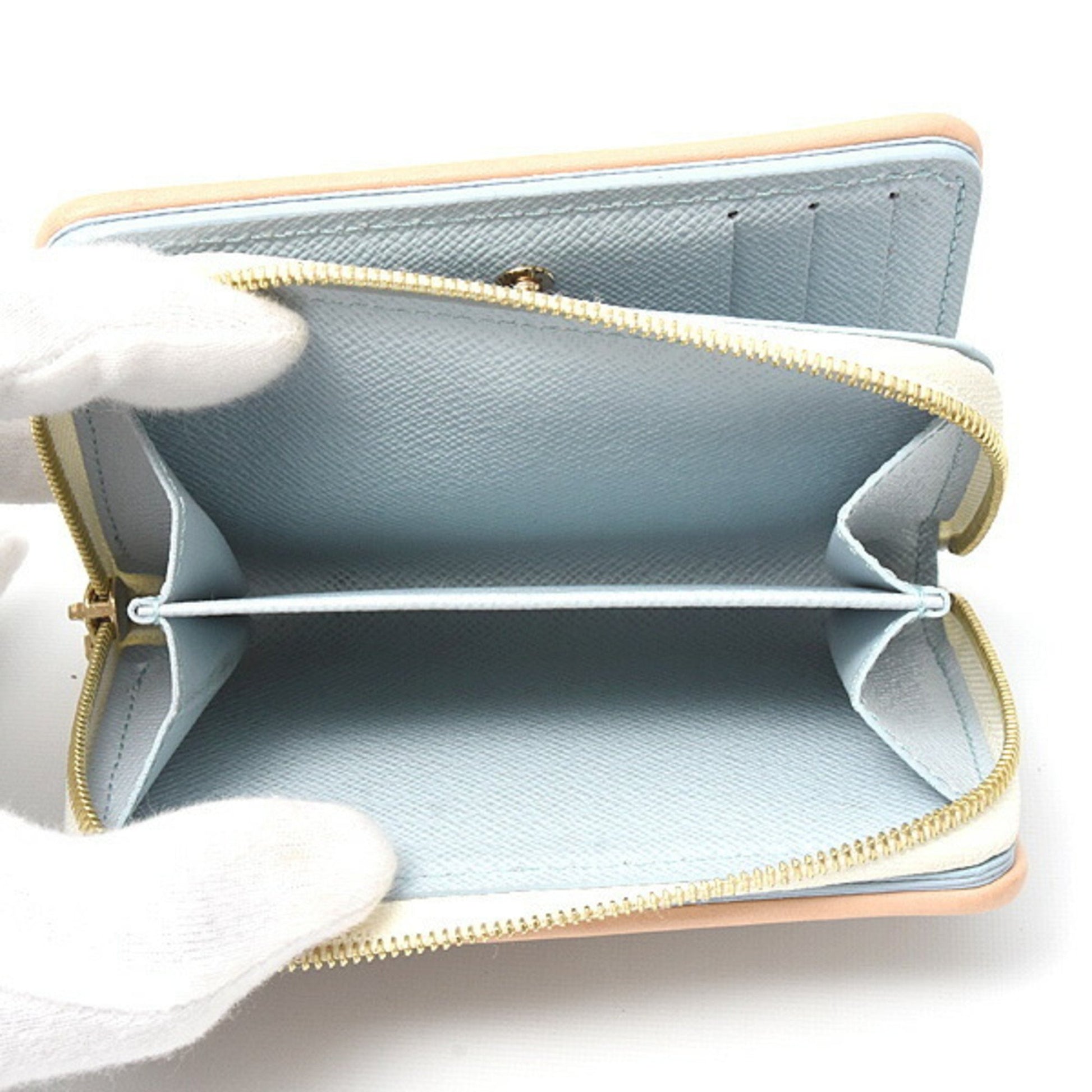 Louis Vuitton Lou, White, Canvas, wallet