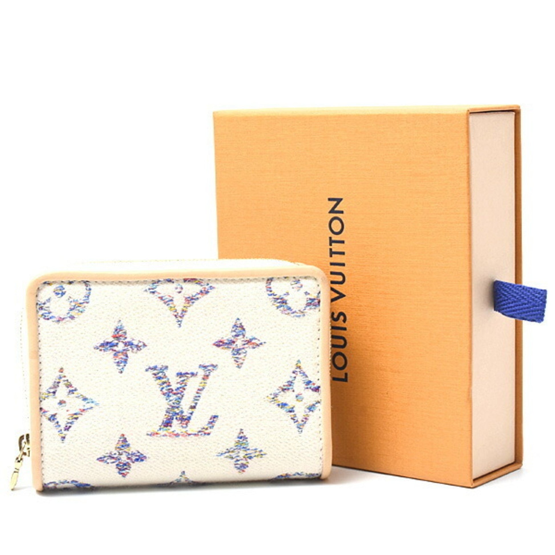 Louis Vuitton Lou, White, Canvas, wallet