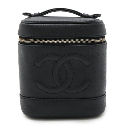 Chanel Vanity, Black, Leather, clutch
