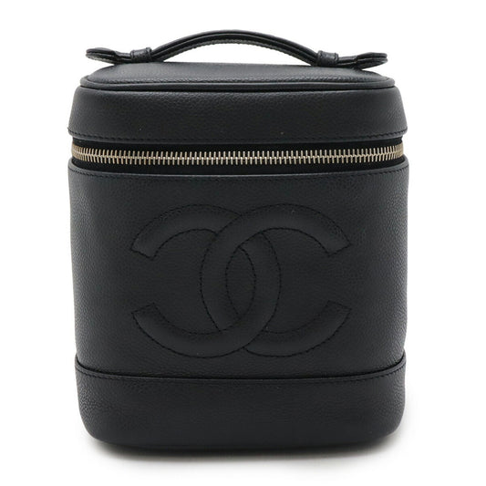 Chanel Vanity, Black, Leather, clutch