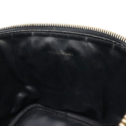 Chanel Vanity, Black, Leather, clutch