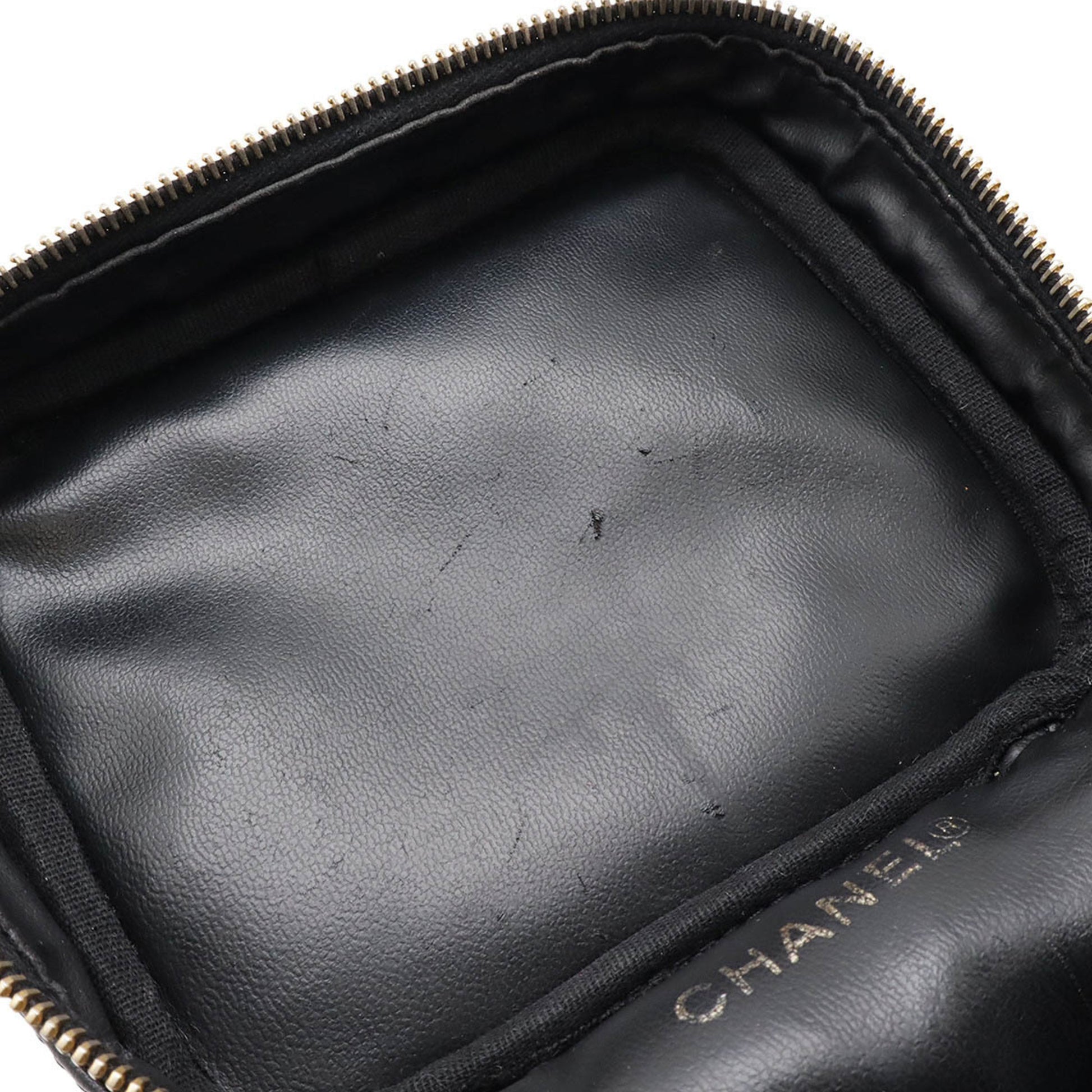 Chanel Vanity, Black, Leather, clutch