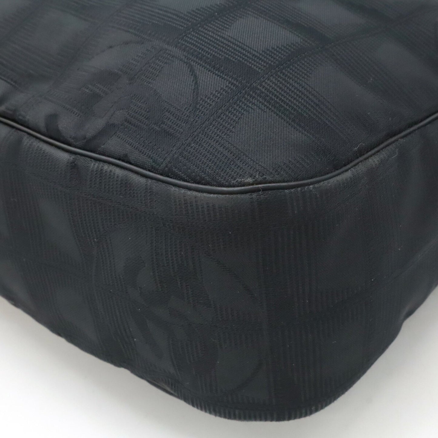 Chanel Travel line, Black, Canvas, shoulder