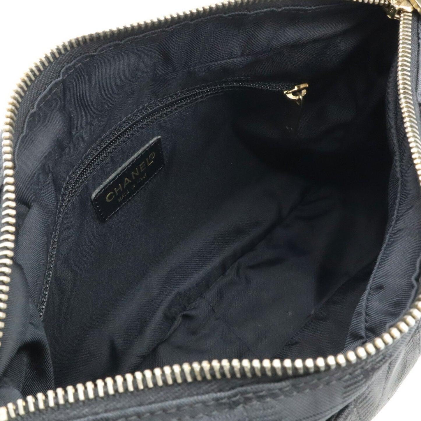 Chanel Travel line, Black, Canvas, shoulder