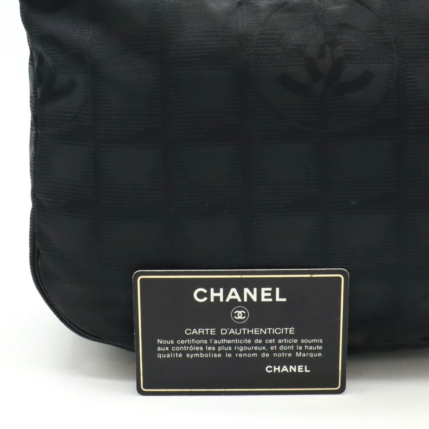 Chanel Travel line, Black, Canvas, shoulder