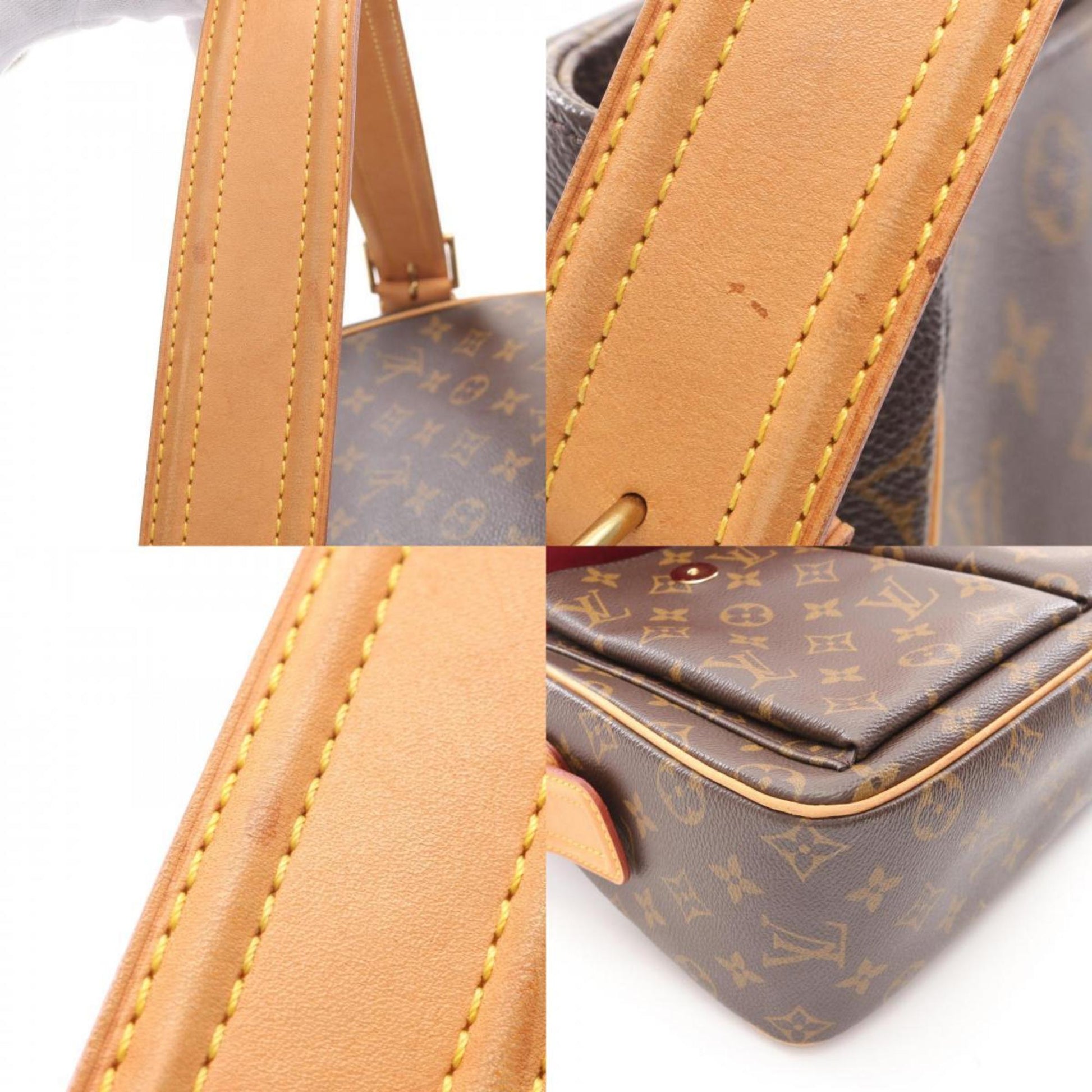 Louis Vuitton Viva Cité, Brown, "CANVAS, LEATHER", shoulder