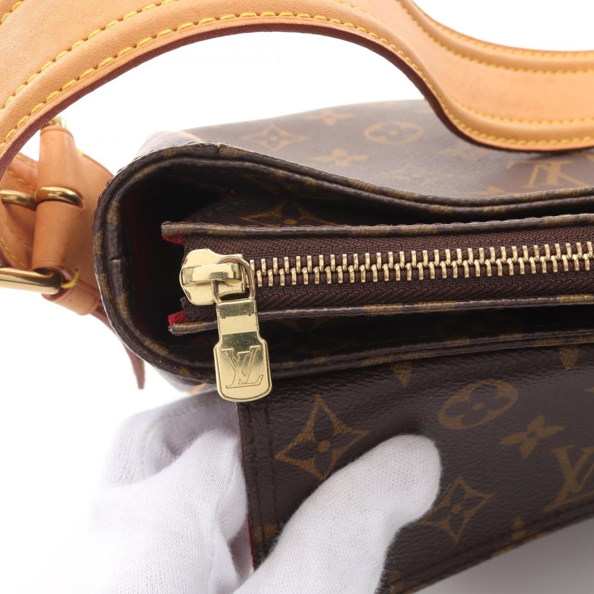 Louis Vuitton Viva Cité, Brown, "CANVAS, LEATHER", shoulder
