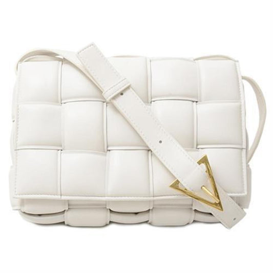 Bottega Veneta Cassette, White, Leather, shoulder