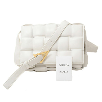 Bottega Veneta Cassette, White, Leather, shoulder