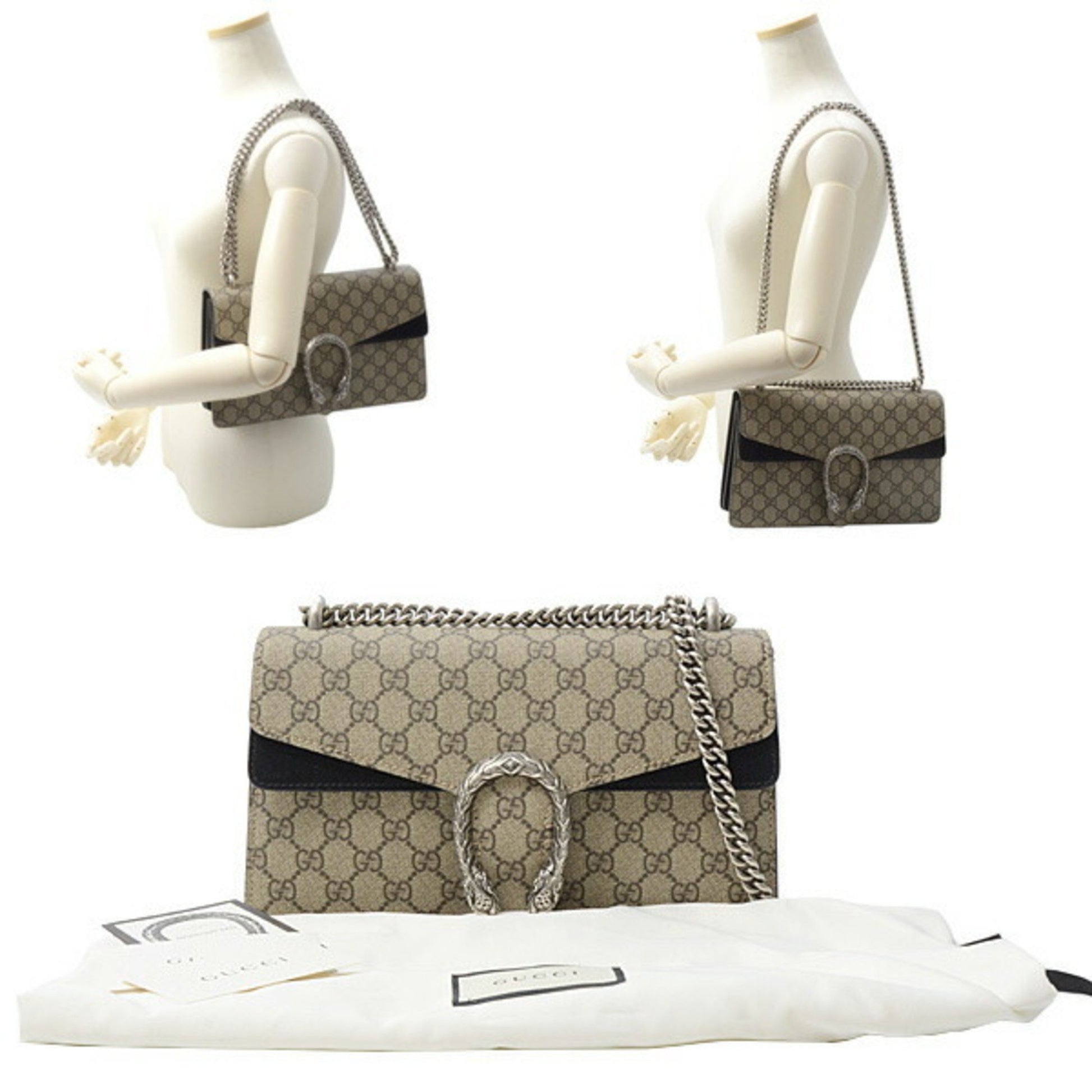 Gucci Dionysus, Beige, Canvas, shoulder