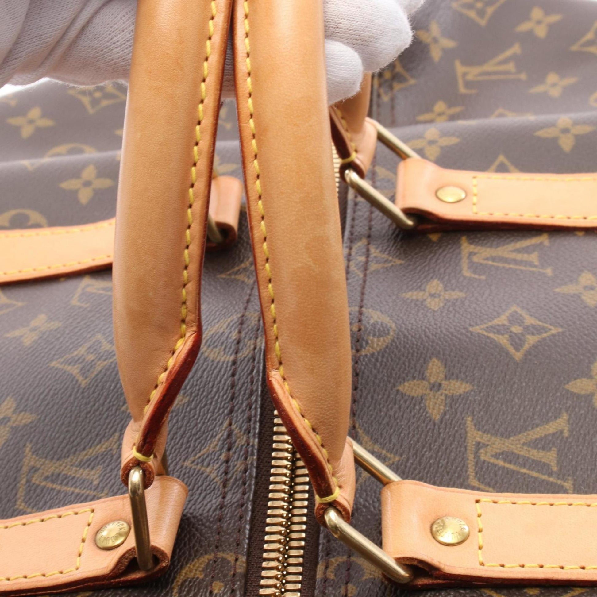 Louis Vuitton Keepall 50, Brown, Canvas, travel