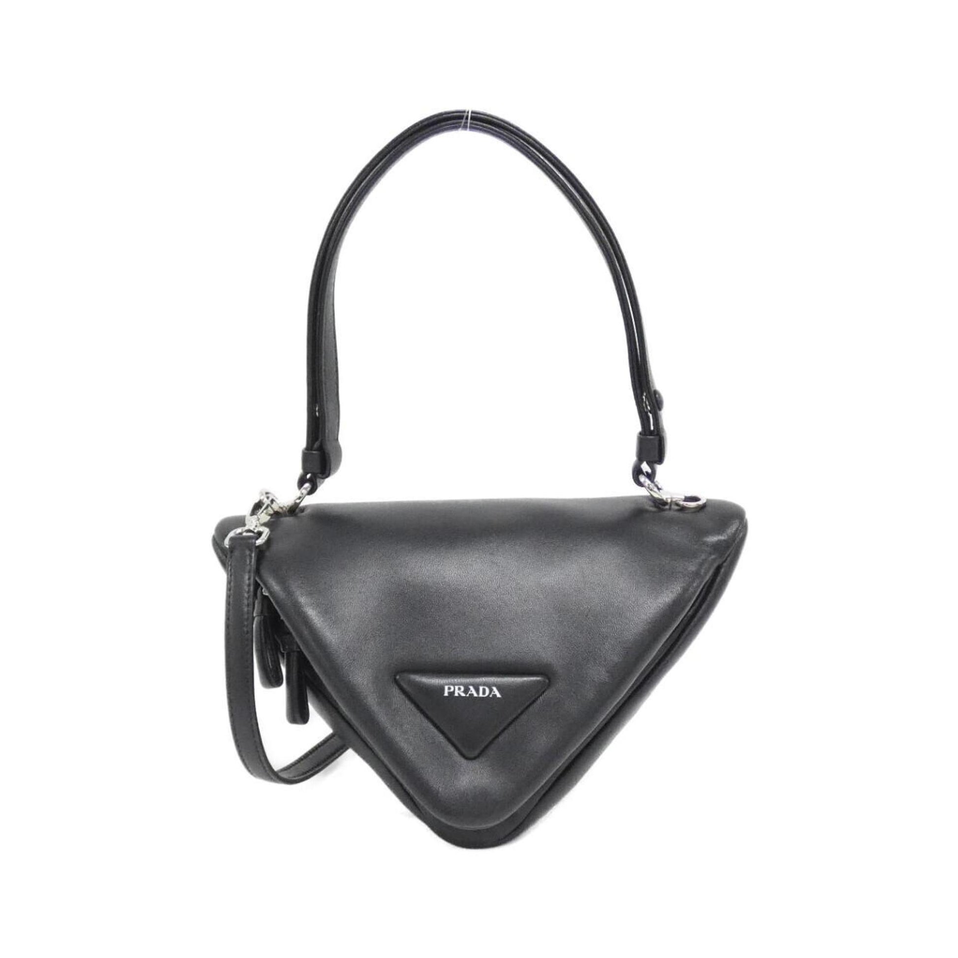 Prada, Black, Leather, handbag