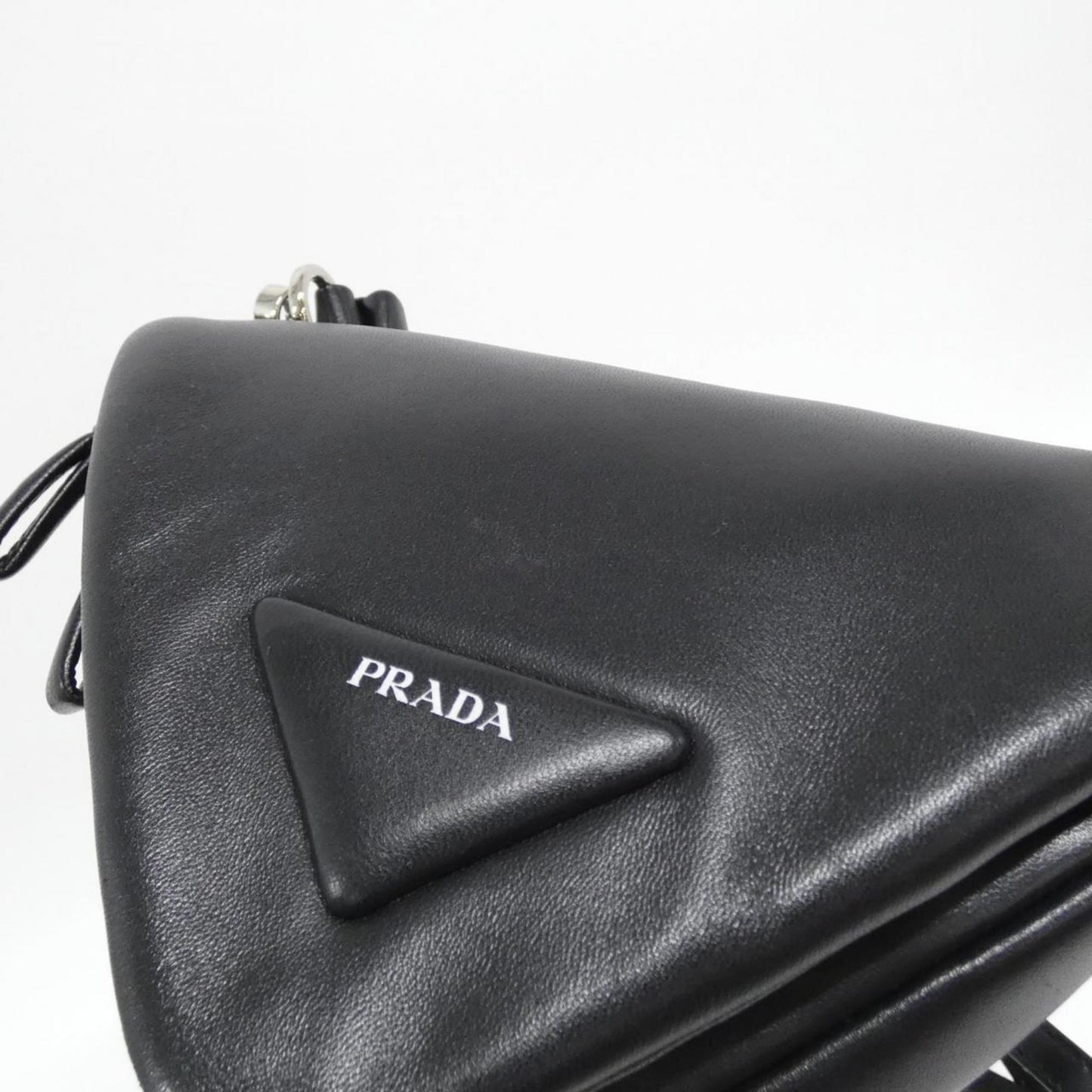 Prada, Black, Leather, handbag