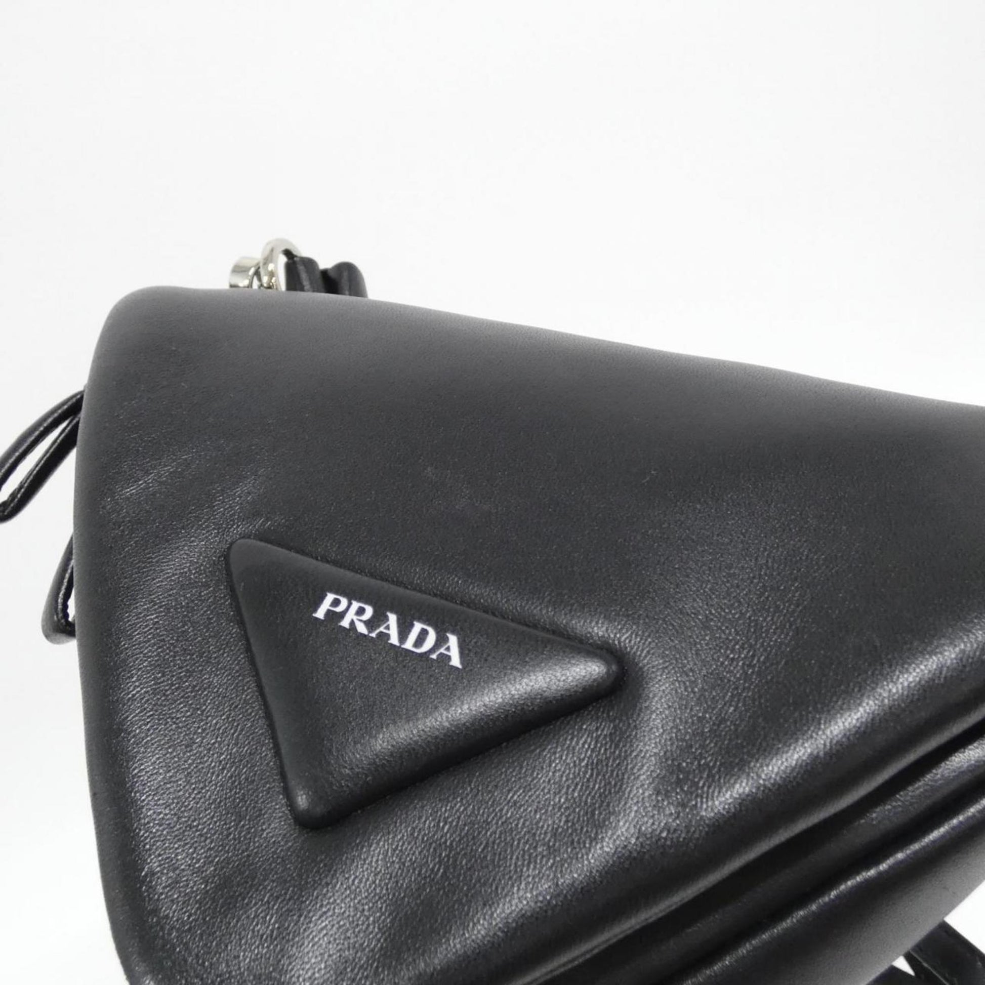 Prada, Black, Leather, handbag