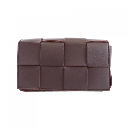 Bottega Veneta Cassette, Burgundy, Leather, clutch