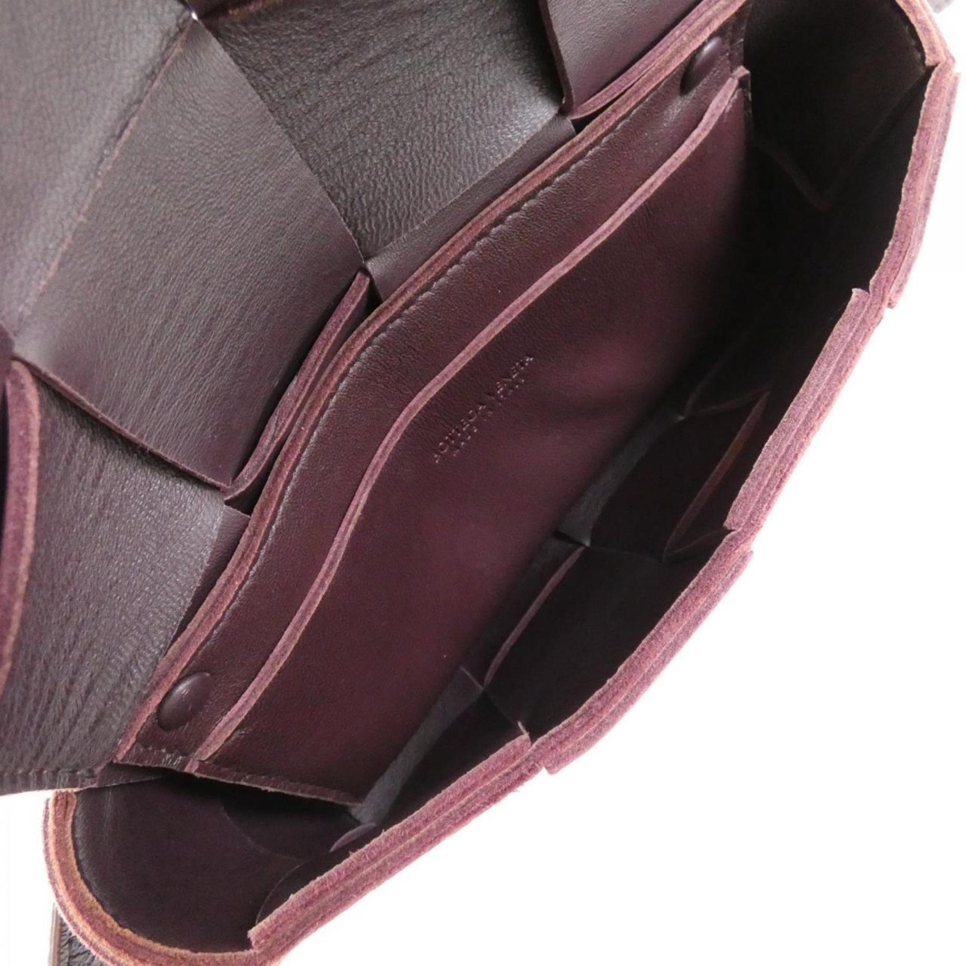 Bottega Veneta Cassette, Burgundy, Leather, clutch