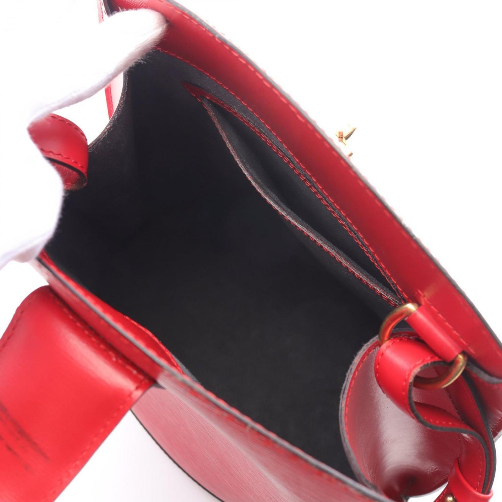 Louis Vuitton Cluny, Red, Leather, shoulder