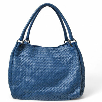 Bottega Veneta Intrecciato, Blue, Leather, tote